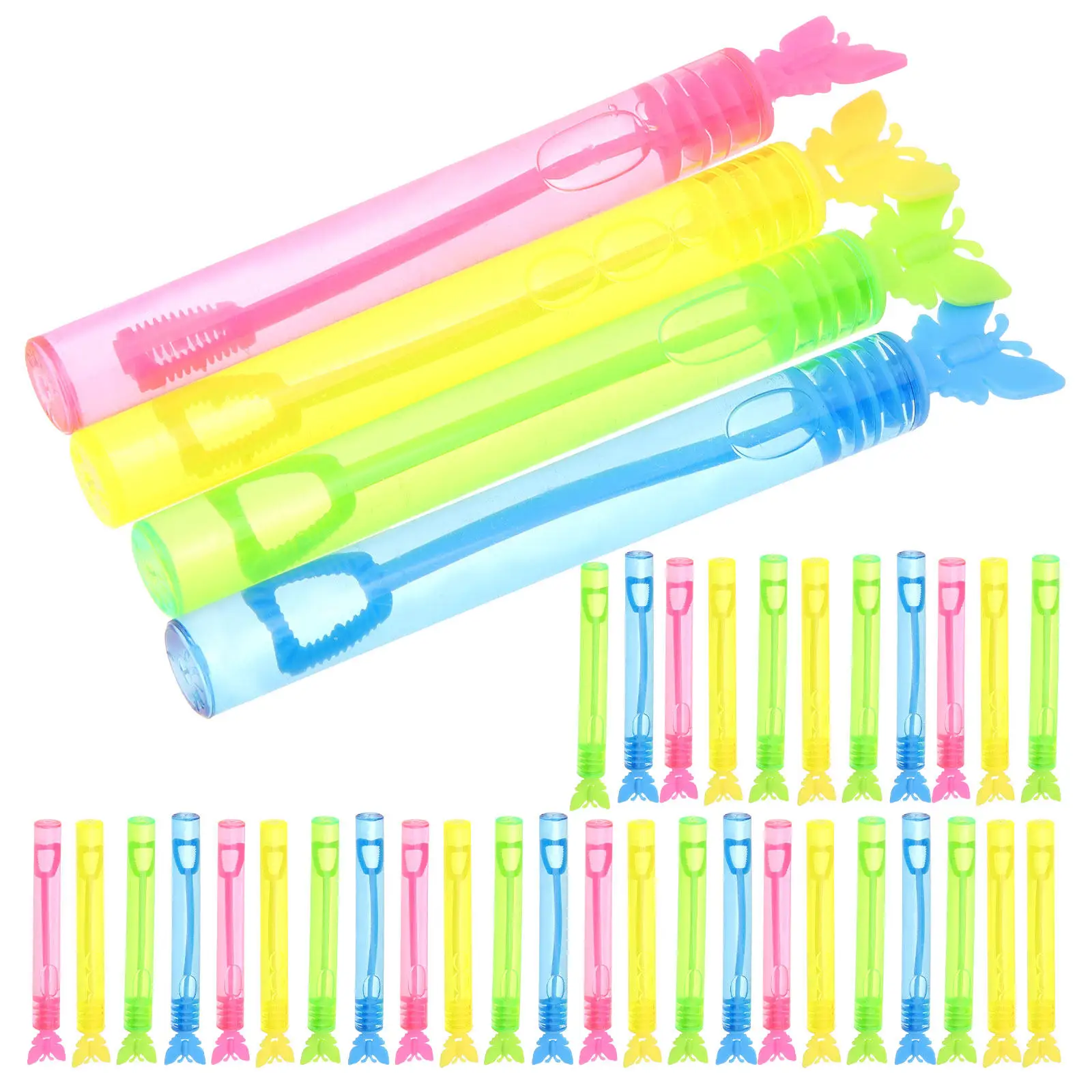 48Pcs 버블 완드 생일 파티를위한 크리 에이 티브 버블 메이커 어린이를위한 여름 야외 재미 어린이를위한 버블 재미있는 장난감 어린이 장난감