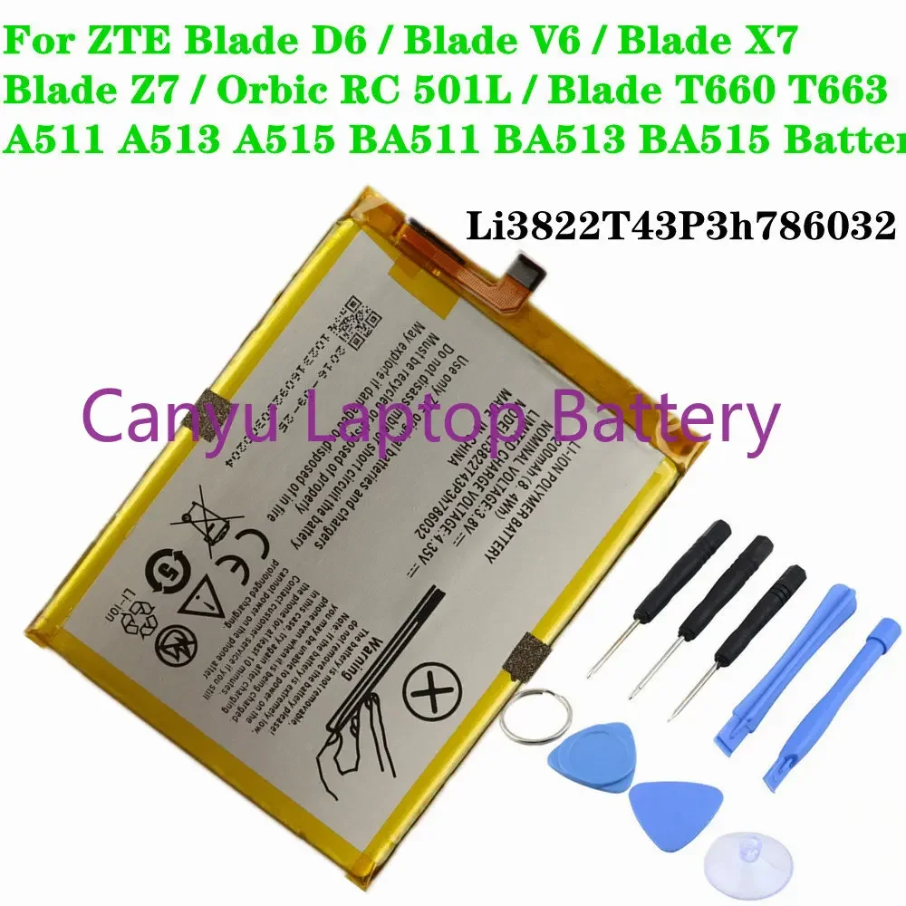 Batteria Muslimb Orbic-Rc-501L Per Zte Blade T660 T663 V6 D6 X7 Z7 A511 A513 A515 Ba511 Ba513 Ba515 Bateria + Tools