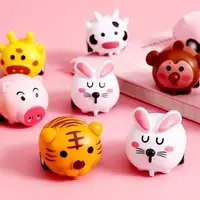 12Pcs Cute Cartoon Animal Pull-Back Inertia Car Kids Toy Kindergarten Activities Gifts For Children 2