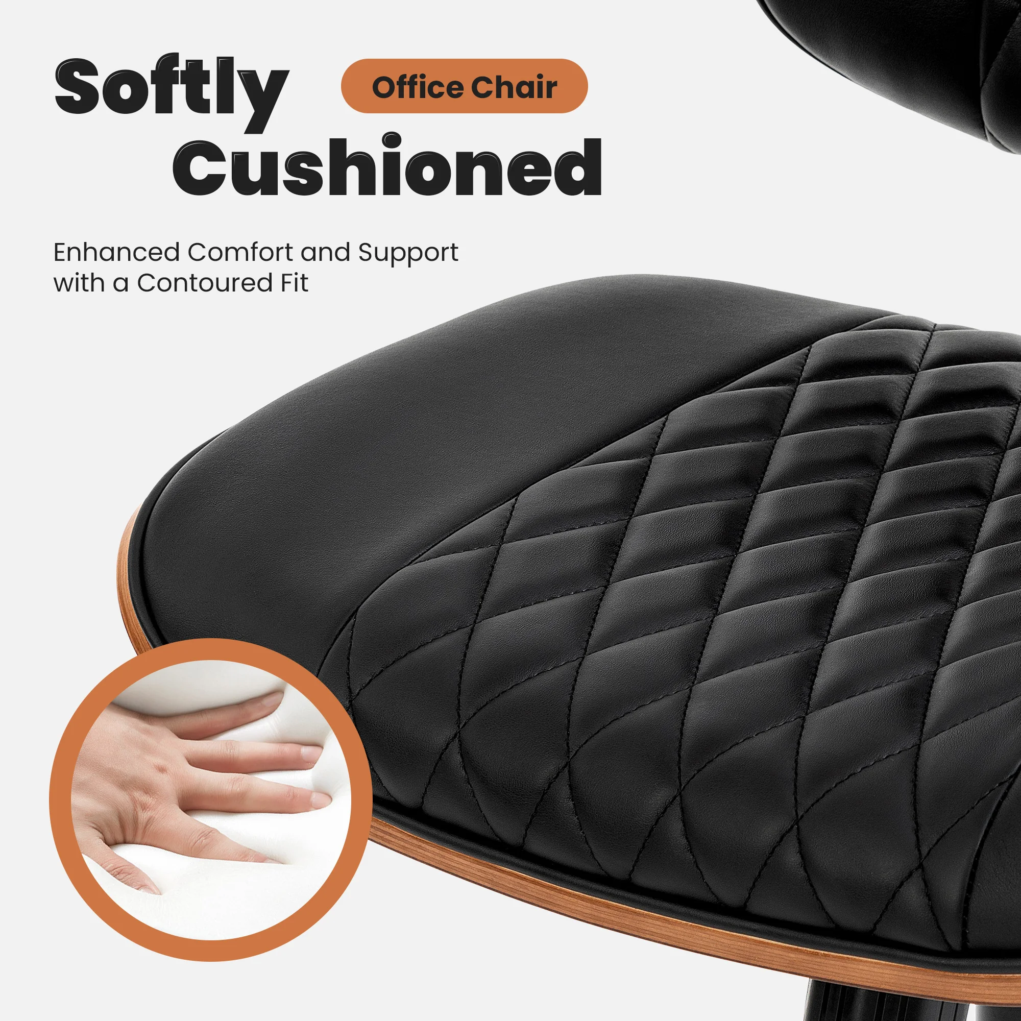 armless chair side profile