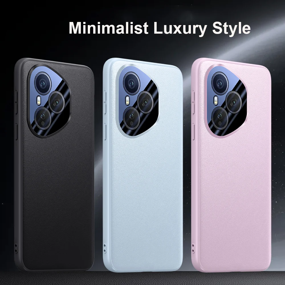 Luxury Silicone Soft Bumper Ultra Thin PU Leather Case with Camera Lens Protector
