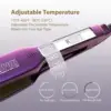 KIPOZI Professional Hair Straightener Titanium Flat Iron with Digital LCD Display Dual Voltage Instant Heating Curling Iron Gift 2
