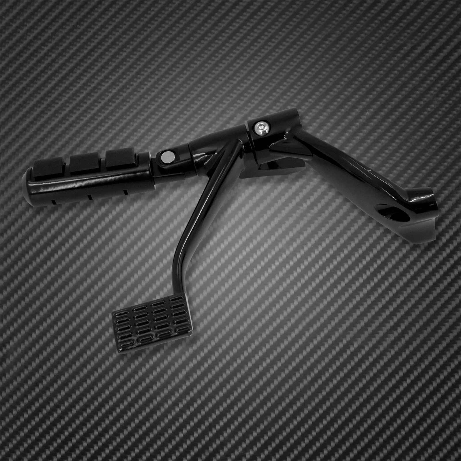Kit Pedane Moto Harley Sportster 2004-2024 - Comandi Avanzati In Alluminio Nero Lucido