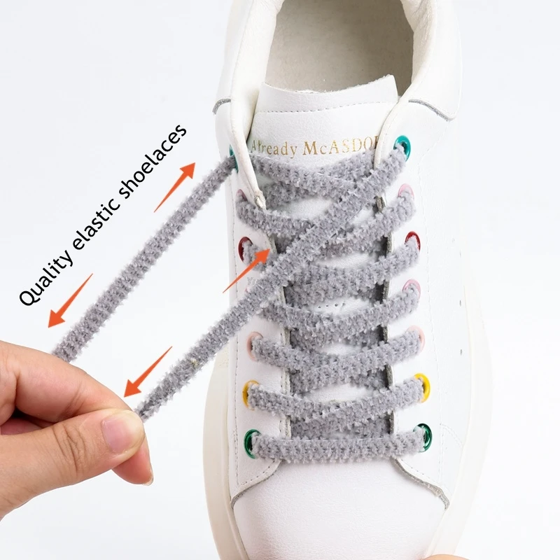 3 Paires De Lacets En Peluche Doux - 120cm Universels Pour Baskets Et Chaussures Sport