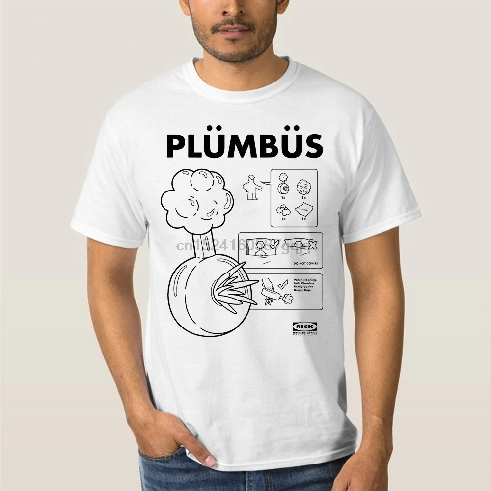 Funny T Shirts Plumbus Instructions Printed Tees Men's O Neck Short Sleeved Clothing Classical Men Fun Tee |
