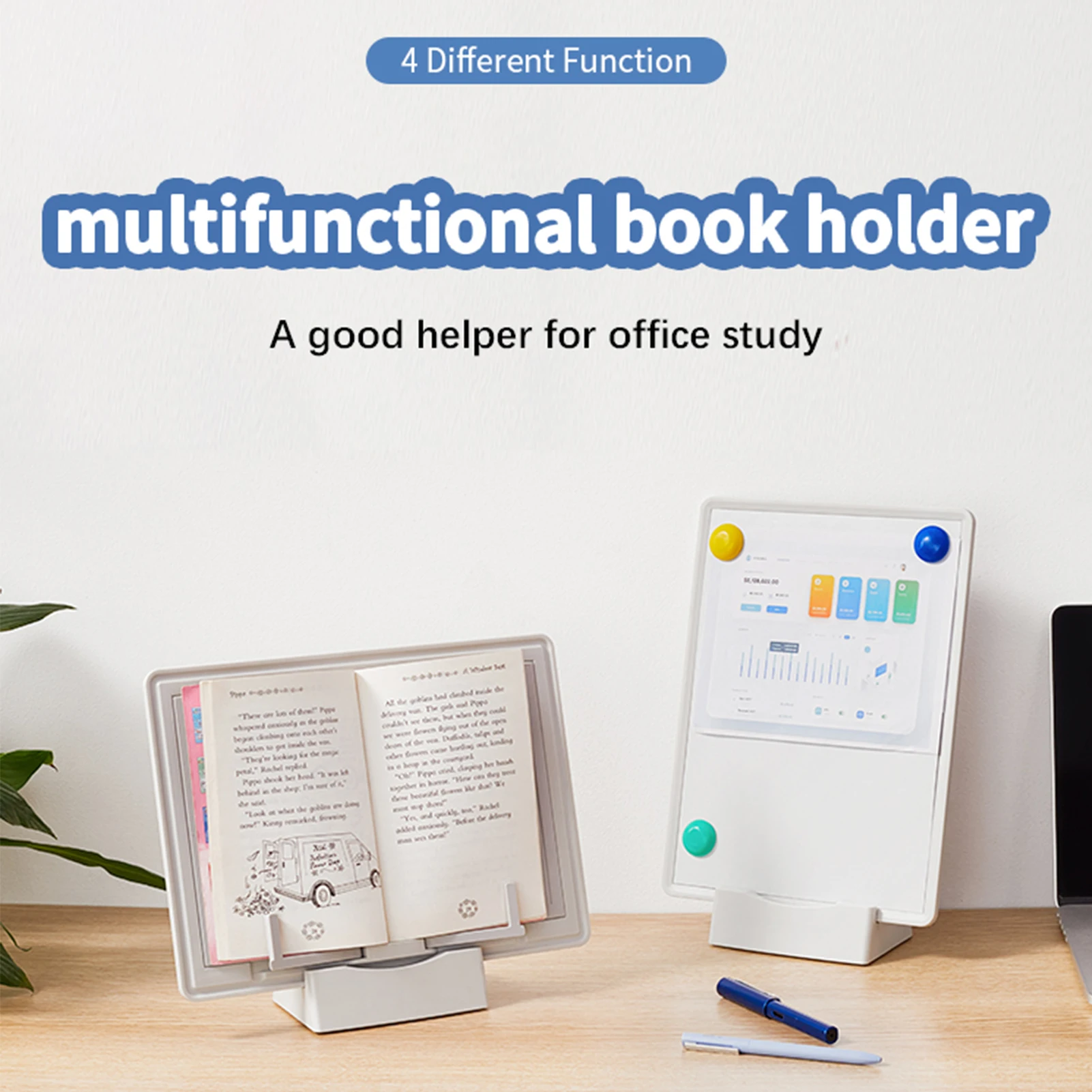 Book Stand Holder Portable Multifunctional White Board Paper