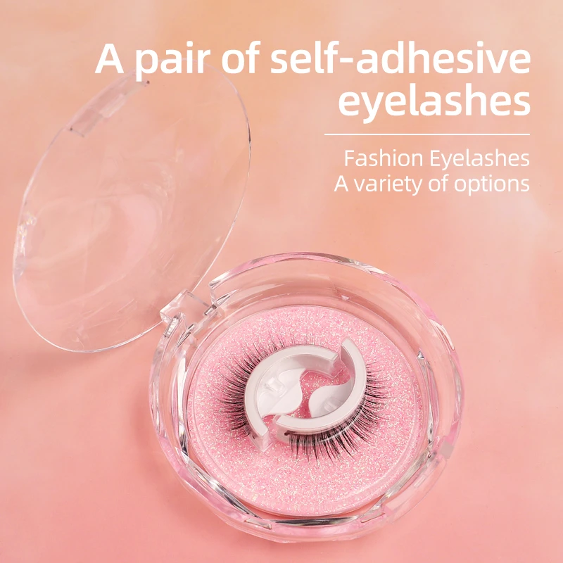 1 Pairreusable Selfadhesive False Eyelashes Gluefree Full Strip Eyelashes Makeup Tools