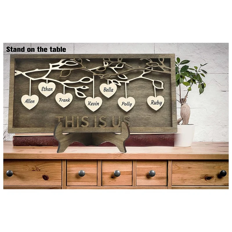 

Деревянное украшение для семейного дерева, украшение для семейного имени, подарок на день матери