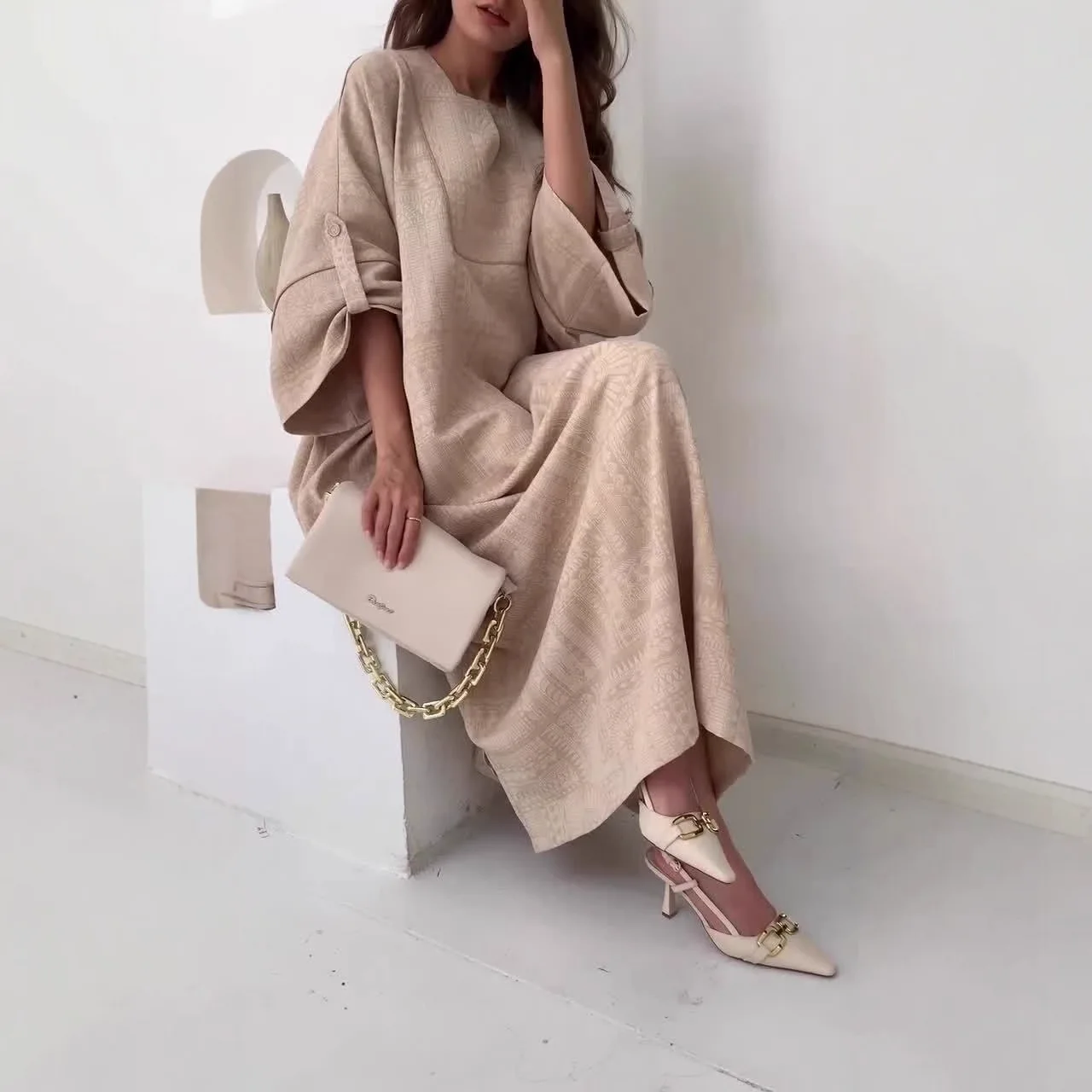 عباية نسائية مسلمة فستان متواضع جلابية عربية سعودية رداء طويل إسلام فيستدوس رمضان المغرب فساتين دبي عبايات قفطان