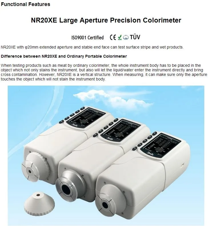 professional New 3NH NR20XE Large Aperture Precision Colorimeter Color Meter Tes