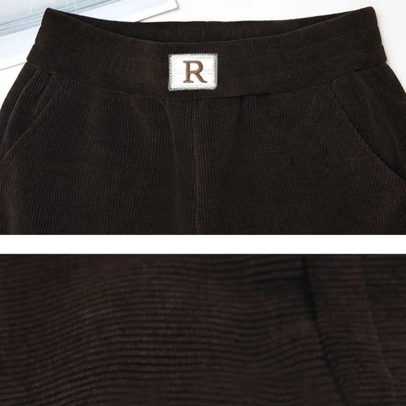 Spring and Autumn Women's Elastic Pants High Waist Solid Pocket Letter Printing ElasticSlim Commuter Fashion Casual Pants