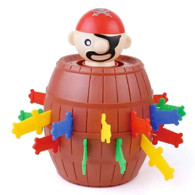 

Pirate bucket children's toy interactive small board game, parody, prank, sword insertion, Mr. Wooden bucket game