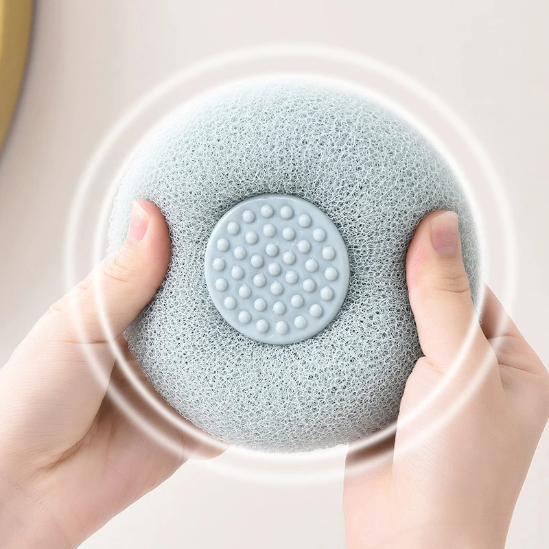 

Bath Sponges Bath Mesh Pouf Body Scrubber Loofah Quick Dry Rich Foaming Handheld Bath Loofahs Poufs With Massage Dots For Body