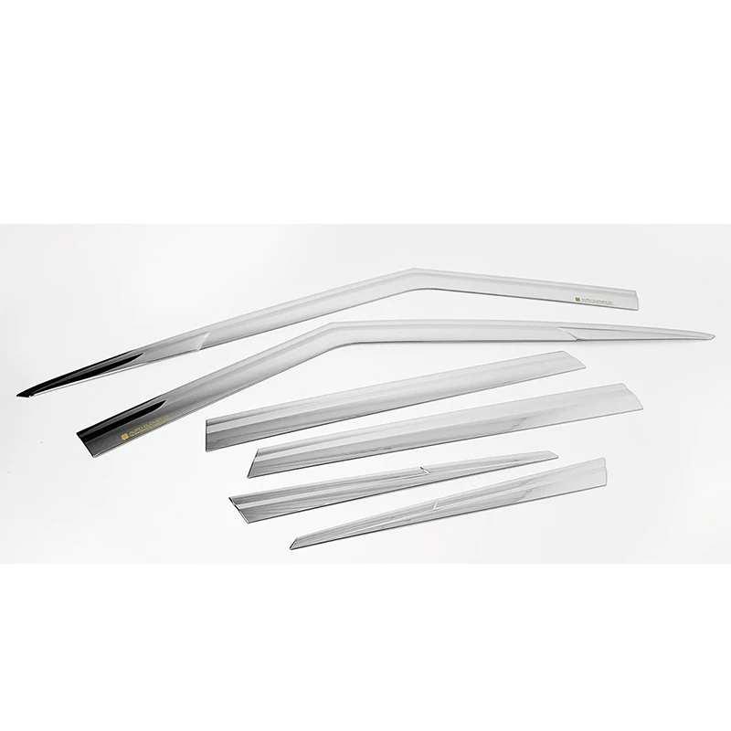 FIT For Land Rover Range Rover Evoque 2012- Black Chrome Door Window Visor Vent Shades Sun Rain Guard 6PCS waterproof