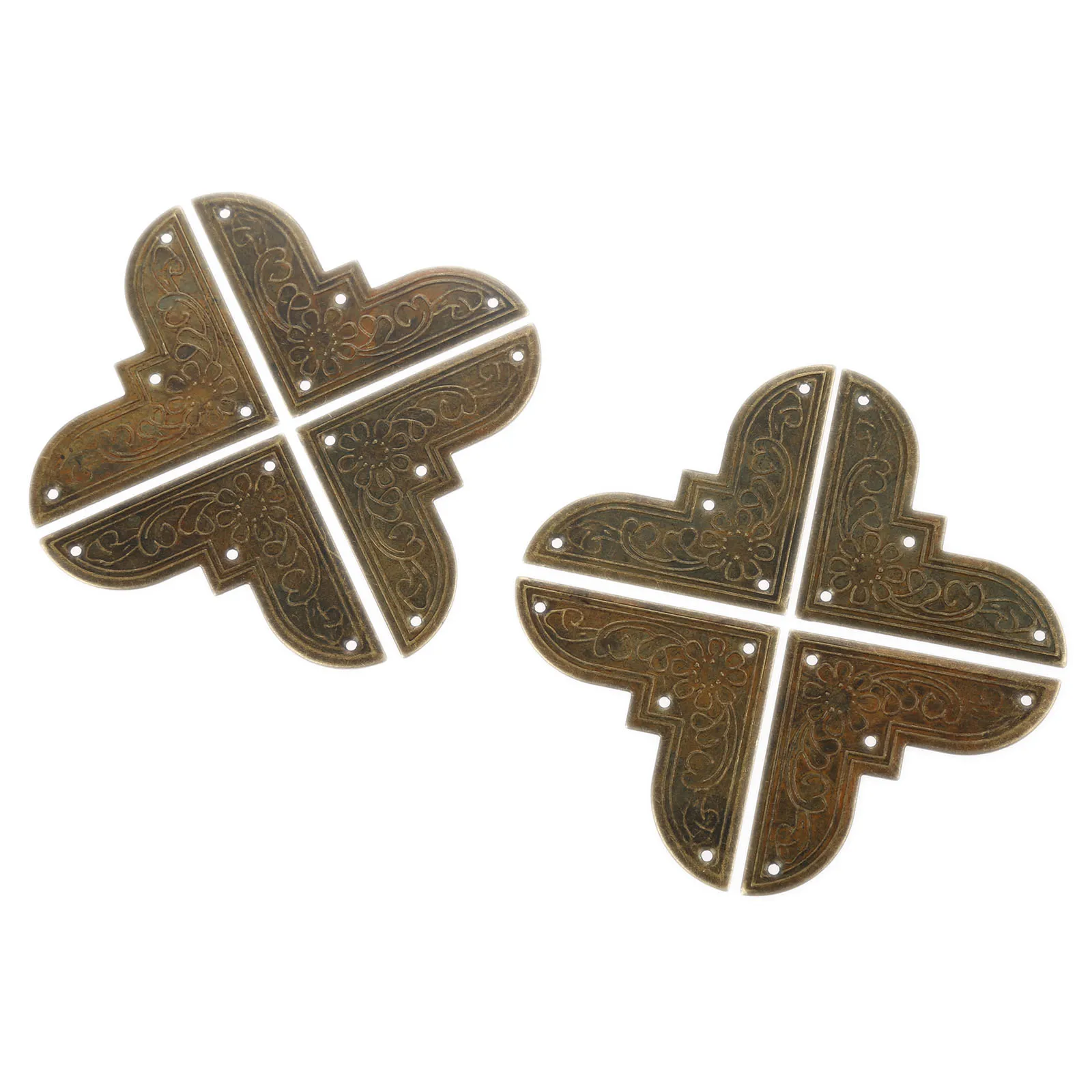 20 Pcs Furniture Fittings Antique Corner Bracket Jewelry Gift Box Wood Case Decorative Feet Leg Corner Protector Furniture furniture hardware angled furniture hardware furniture corner protector decorative corner cover wood box feet protector metal decorative protectors