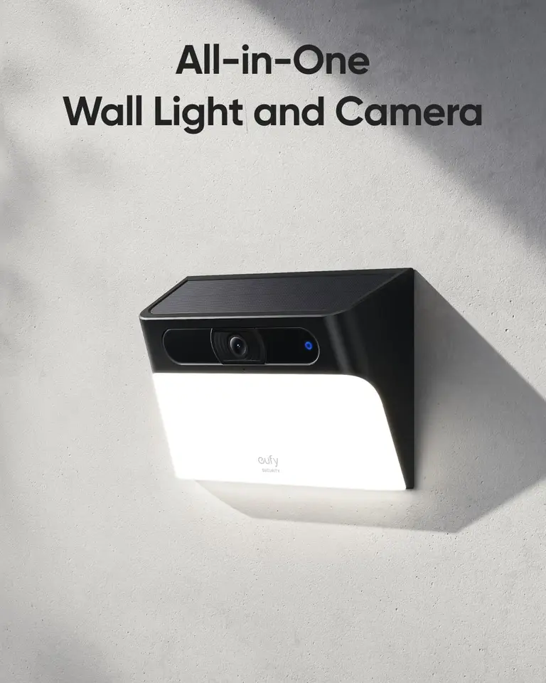 防犯カメラ eufy Security Solar Wall Light Cam S120 Eufy Solar Wall Light Cam S120 | 屋外用セキュリティカメラの