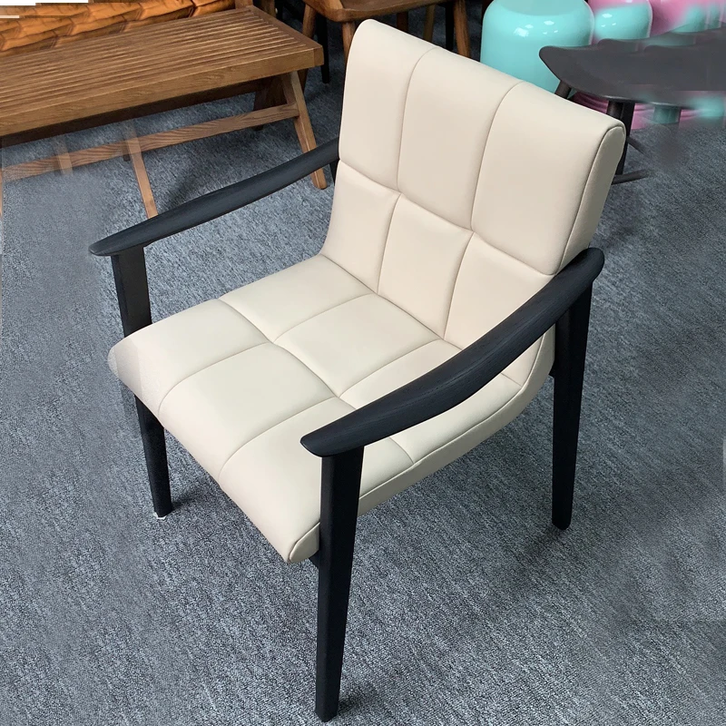

White Luxury Dining Chairs Rustic European Trendy Designer Dining Chairs Nordic Arms Muebles Para El Hogar Kitchen Furniture