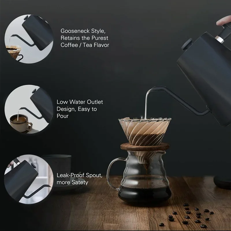 1200W Gooseneck Electric Kettle with Temperature Control Electric Kettle for Coffee and Tea Kettle Coffee Pot 110v/220v 2