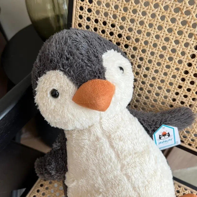 Juguete de peluche de pingüino de maní Jellycat, gran regalo de compañía, muñeco de cumpleaños, regalo de Navidad, juguete de peluche, periféricos de juegos de anime