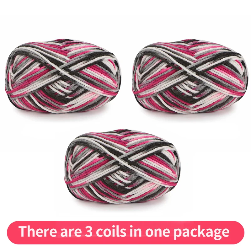 Colorful Gradient Yarn, 150g Milk Cotton for Handwoven Sweaters, Hats & Scarves