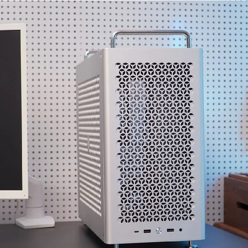 B2Max 올알루미늄 ATX 메인보드 전원 공급 장치 데스크탑 섀시 휴대용 간편 360 수냉식
