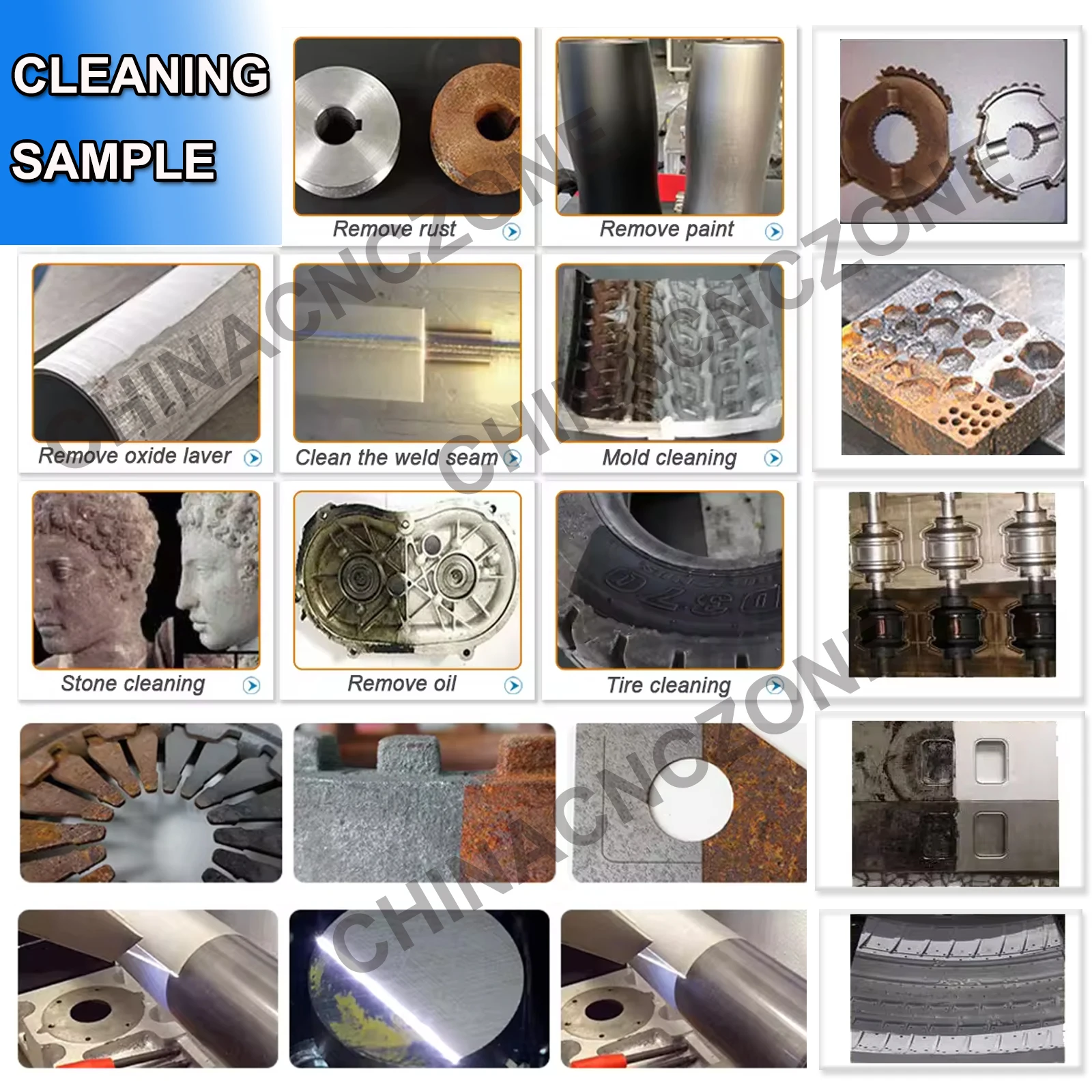 EU/US STOCK 1500W Fiber Laser Cleaning Machine Industrial for Rust Remove Oil Paint Clean Width 300MM Relfar Double Pendulum Gun 6