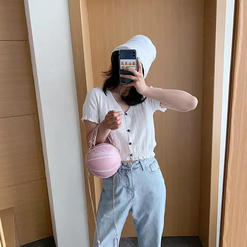 

Баскетбольная сумка, маленькая круглая сумка, баскетбольная сумка с надписью унисекс, модные кошельки в стиле дикой панк