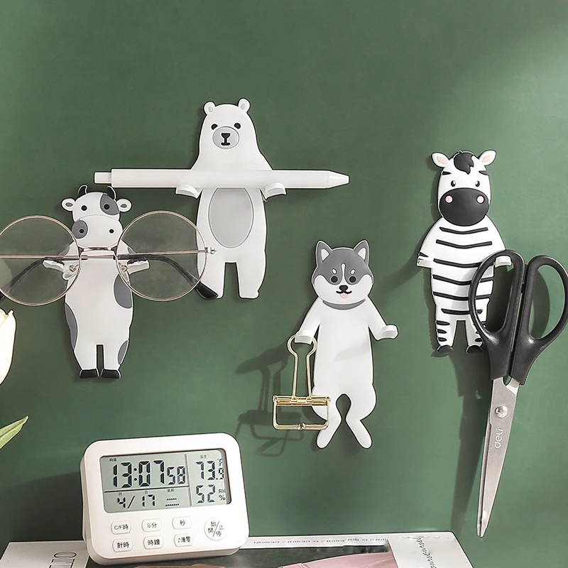 

Creative Animal Self-adhesive Hook for Refrigerator, Wall Keychain Hanger, Cute Room Decor, Multipurpose Hooks for Hanging