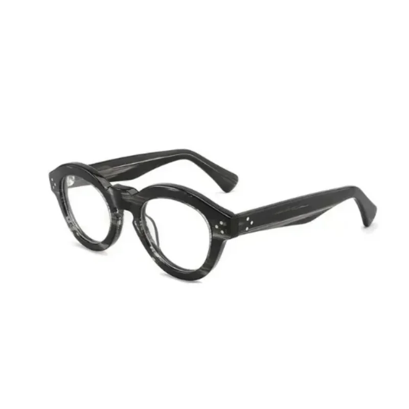 

New 2024 retro glasses frame men's acetate black tortoise shell thick frame reading glasses couple.