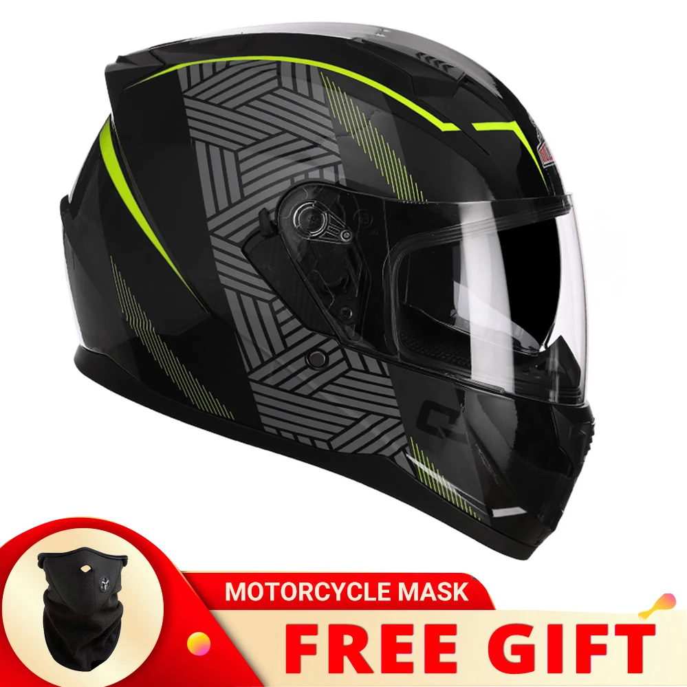 

Full Face Helmets Men Women Double Visor Off Road Racing Motorcycle Helmet Motorbike Casco Moto Motocross capacete DOT Approved
