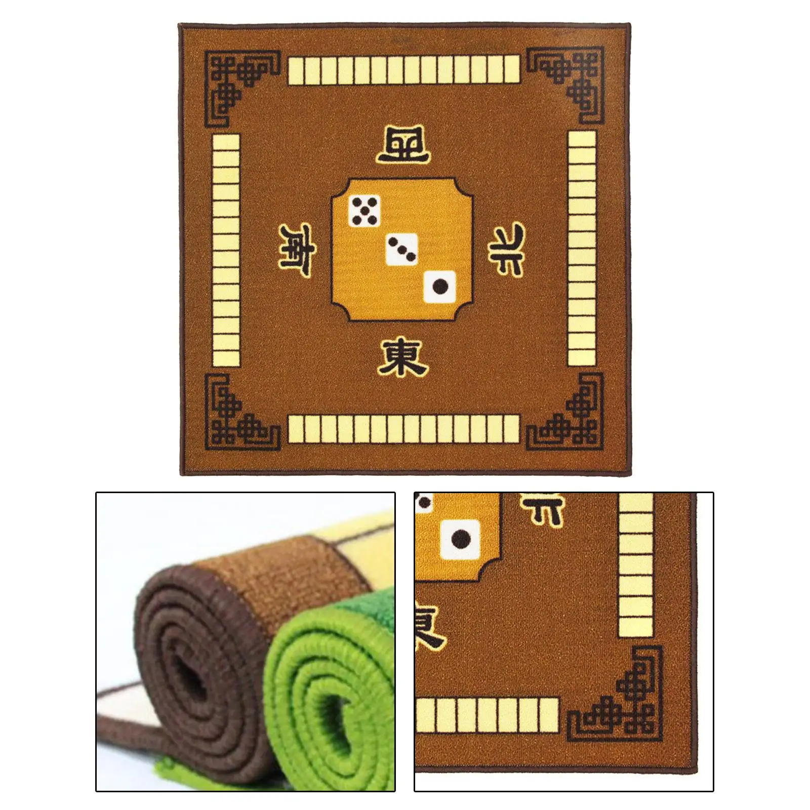 Tapis de Mahjongg antidérapant de forme carrée, réduction du bruit, nappe de Table de Mahjong pour jeux de bureau à domicile, accessoires de cartes de Mahjong Mahjongg Mat Anti Slip Square Shape Noise Reduction Mahjong Table Cloth Board for Home Desktop Games Mahjong Cards Accessories