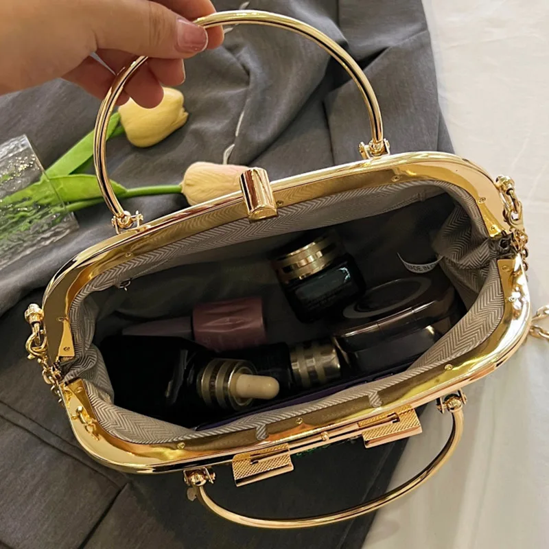 Designer Women Bling Party Handbags Evening Clutch Lady Sequins Shoulder Bags Banquet Chain Messenger Bags Shell Clip women handbags