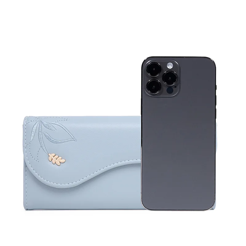 New Women Durable Long Wallets Pure Color Clutch Bag Lady's Large Capacity Card Bag Coin Purse Money Bag