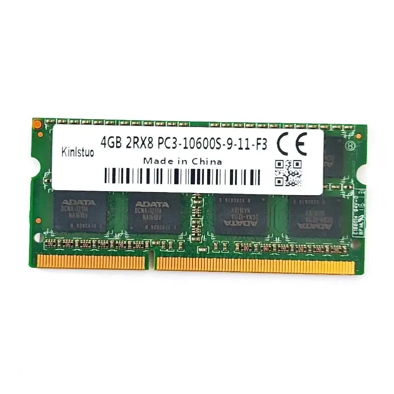 Kinlstuo-memoria RAM DDR3 para portátil, 4GB, 1333MHz, ddr3, 4gb, 2RX8, PC3-10600S-9-11-F3, SODIMM, 1,5 V, 204PIN