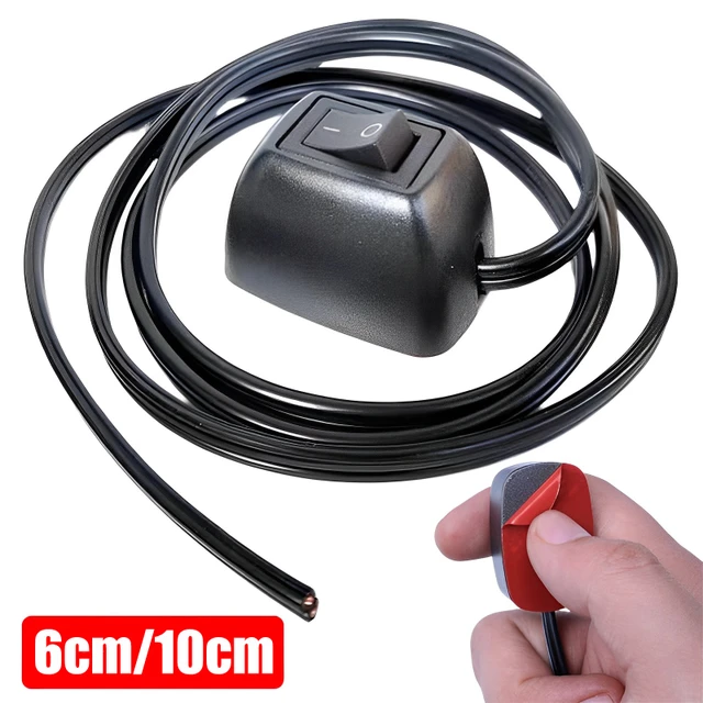 Interrupteur universel de voiture, bouton poussoir, avec câble, 60cm/100cm,  pour anneau anti-brouillard, éclairage de conduite, néon, DC 12V -  AliExpress