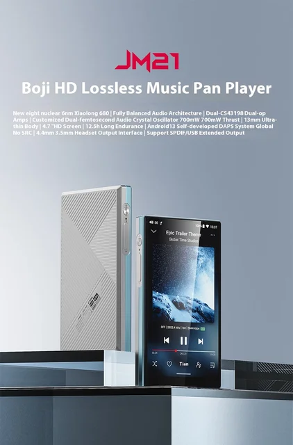 Fiio JM21 Portable Player Snapdragon 680 HD Lossless Amplifier 