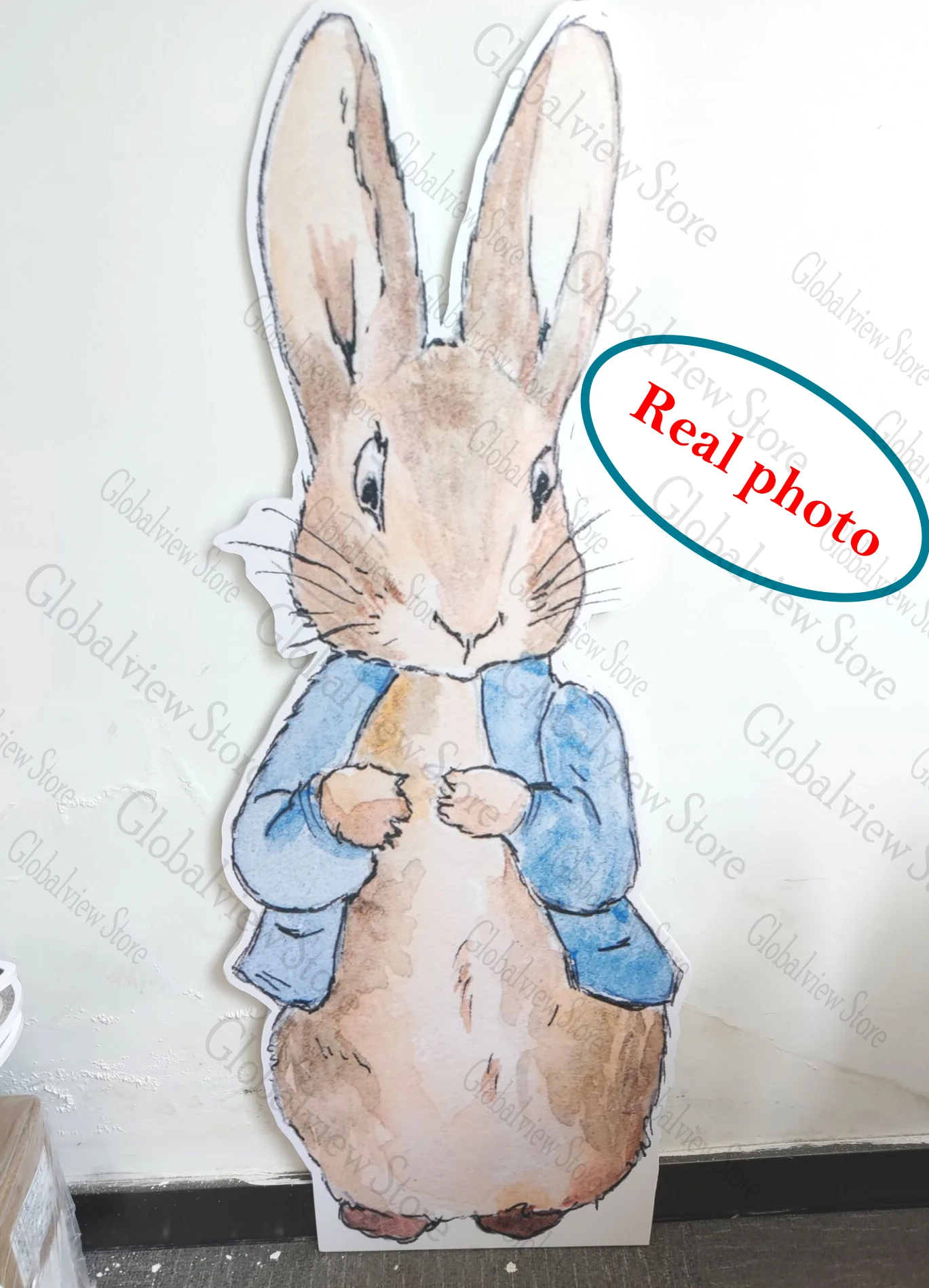 Rabbit Cutouts Party Prop Decoration Baby Shower Elephant Decor Blue Bunny Cut Out Kids First Birthday Party Backdrop