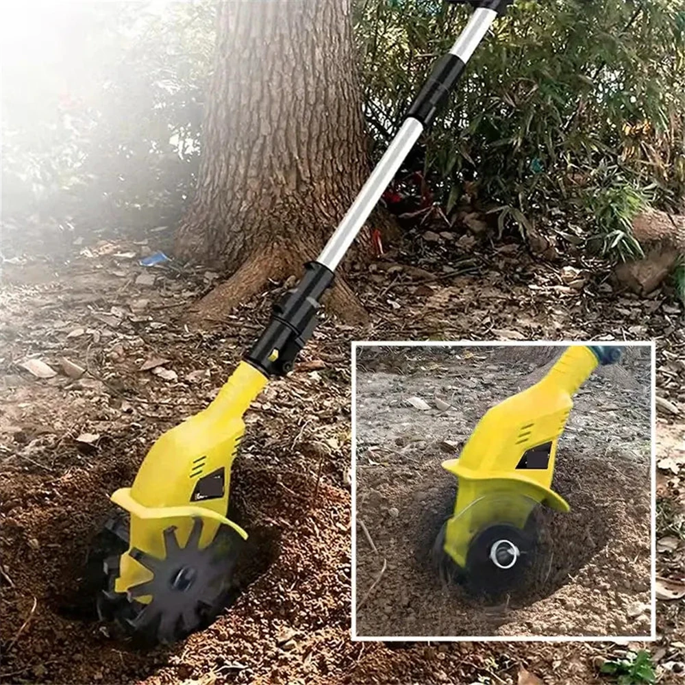 Cordless Tiller Electric Cultivator 20V Electric Rotary Tiller Cultivator Handheld Mini Garden Grass Trimmer Tractor Excavator - Image 2
