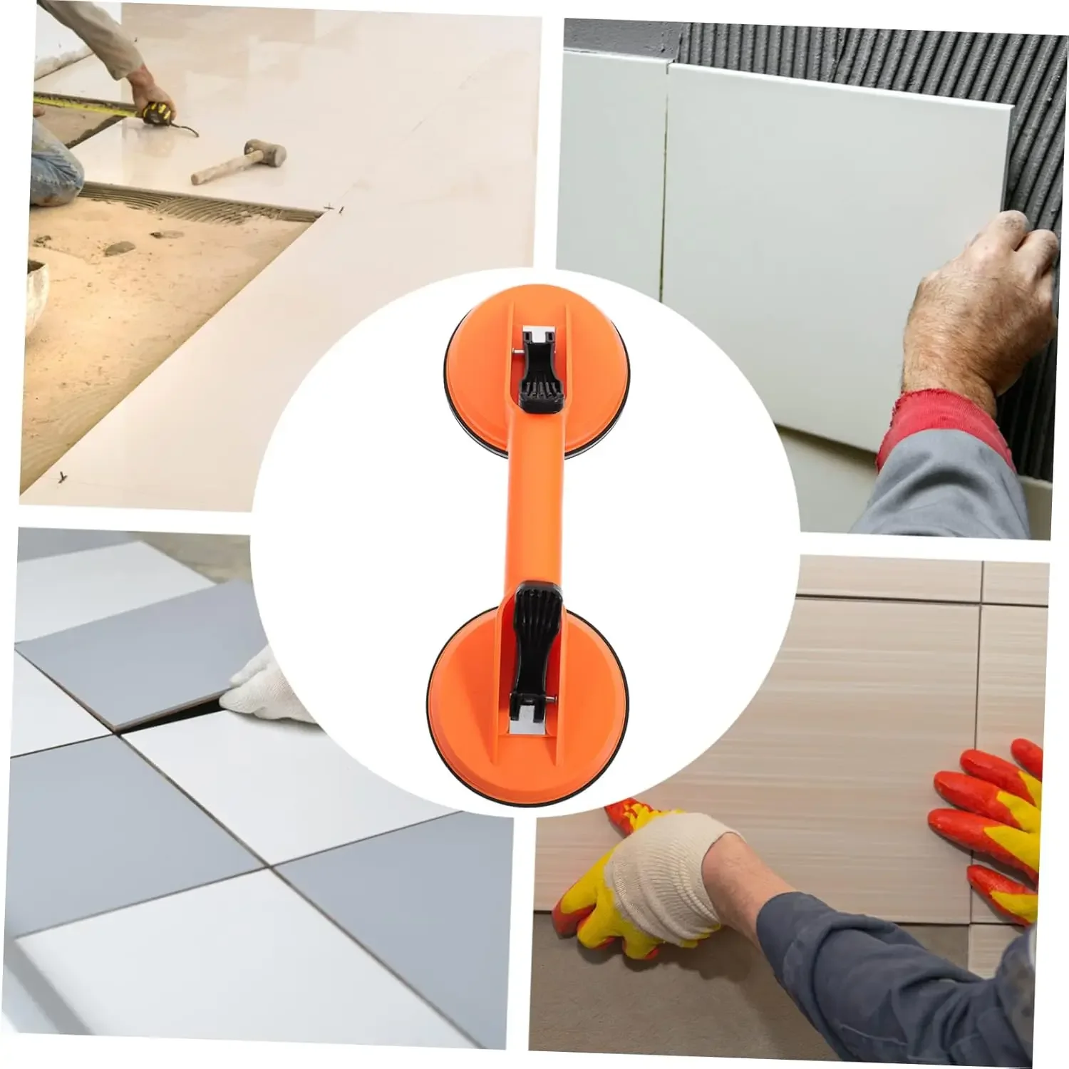Professional Glass Suction Cups 1Pcs Orange Heavy Duty for Lift Large Glass Tiles Granite Auto Windshield Installation