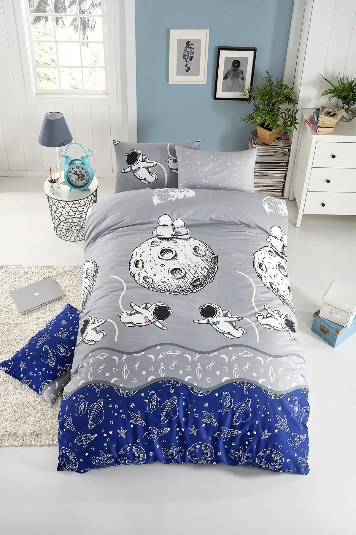 

Alien Grey Single Duvet Cover Set Cotton-Polyester 160x220 No Tires Bedroom Textile Home & Furniture