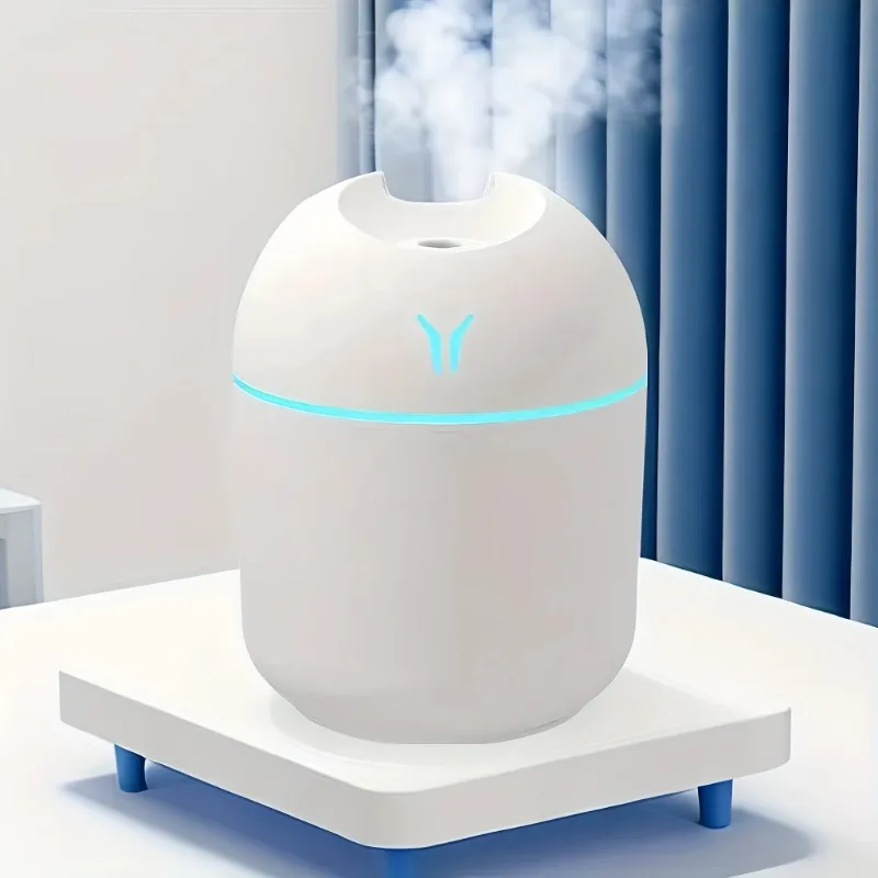 1pc Mini High Mist USB Air Humidifier, 1pc, Small Desktop Humidifier, Intelligent Car Aromatherapy Machine, PVC Material