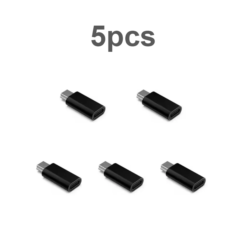 1-5 قطعة أنثى صغيرة نوع-C إلى 5 دبوس ذكر USB محول...