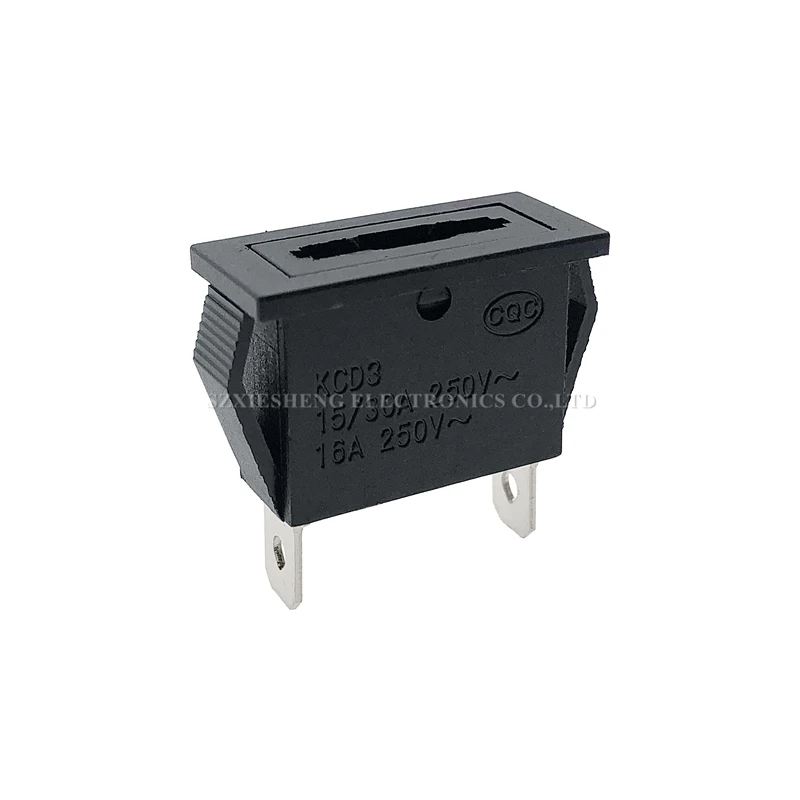 5PCS KCD3 2Pin Medium Automotive Fuse Holder 15A/30A 250V 16A Clamp Embedded Fixed Panel Mounting ATC Blade Standard car fuses