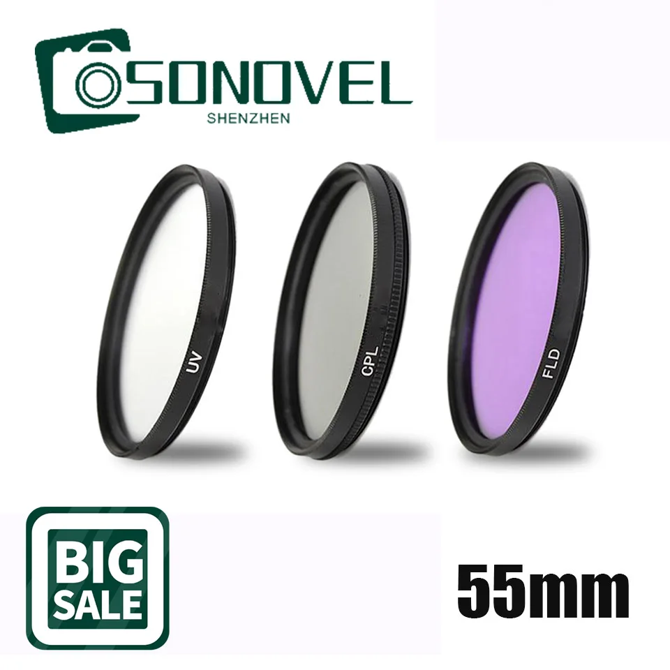 55Mm Uv Cpl Fld Lens Filter Kit Per Nikon D5300 D5500 D5600 D5200 D5100 D3200 D3300 D3400 D3100 D750 Con Af-P Dx 18-55Mm Lens