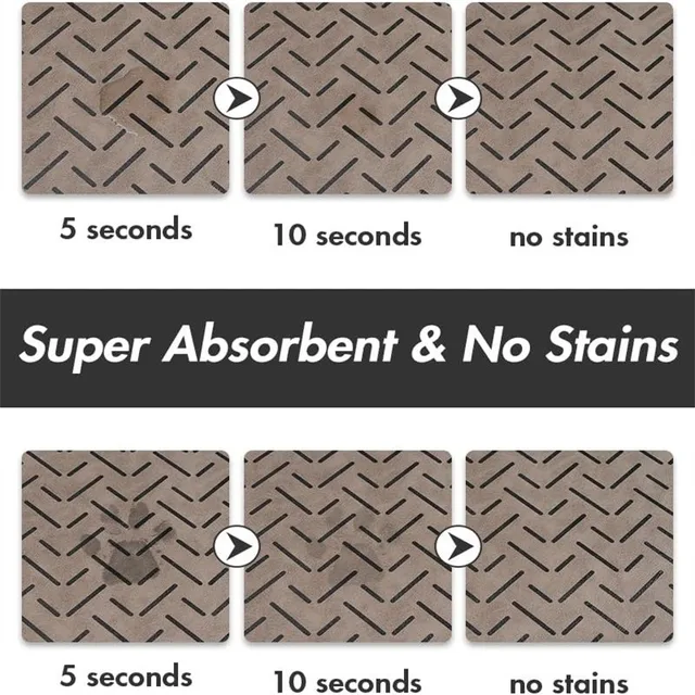 Absorbent Pet Feeding Mat Waterproof Quick Dry Placemat for Dog Cat Food Water Bowls with Non-Slip Rubber Backing 4