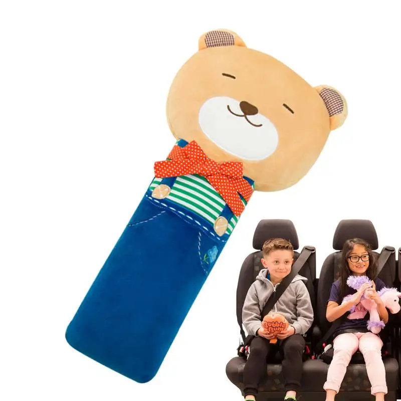 

Детские милые Мультяшные чехлы для автомобильных ремней безопасности с шеей и плечевыми подушками, чехлы для ремня безопасности