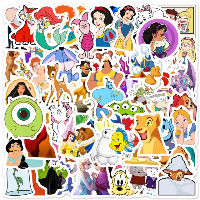Pegatinas de dibujos animados de Disney Frozen para niñas y niños,  calcomanía bonita para monopatín, portátil, teléfono, equipaje, Graffiti,  10/30/50 piezas