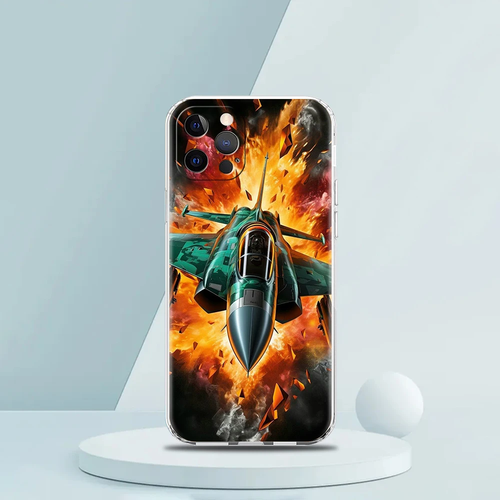 Sky Jet Fighter Handy hülle für iPhone 16 15 14 13 12 Pro Max transparent weich für iPhone 11 Pro Max 7 8 plus xs xr Silikon hülle – Detail 7