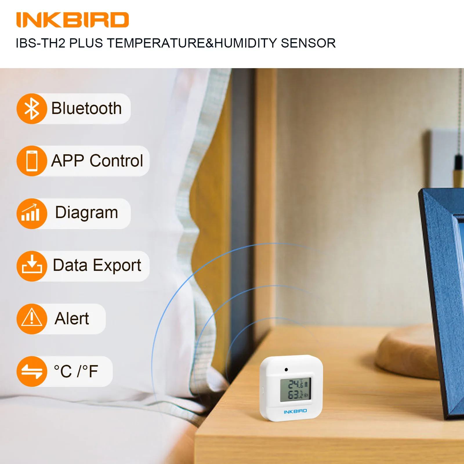 INKBIRD WIFI Sensor Thermometer Hygrometer Indoor Outdoor Temperature Humidity  Meter for Refrigerator Reptile Terrarium Cellar - AliExpress