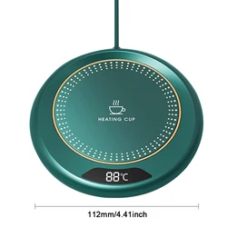 Deluxe USB - Powered Coffee Mug Warmer with Adjustable Temperature Settings (Green 20W USB)